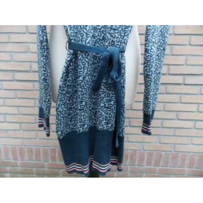 Dress like flo jukje blauw panterprint nieuwstaat mt 152