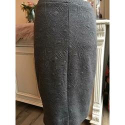 Esqualo College Style mooie rok stretch grijs maat 40