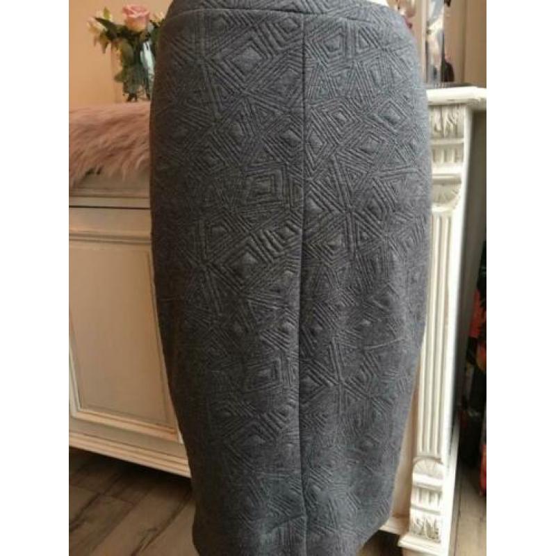 Esqualo College Style mooie rok stretch grijs maat 40