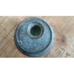 Kandelaar, koper, fraaie brocante GAAF doorsnee 12,5x6cm hg!