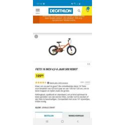 jongens fiets 16inch