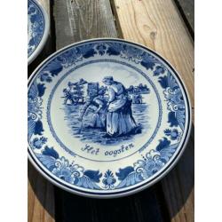 Delfts Blauw bordjes, Maaien, Ploegen, Oogsten