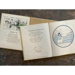 Div. schoolboeken jaren 30, schetsboek, versjes, tekenboek