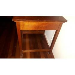 Prachtig antiek eikenhouten bureau en stoel