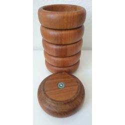 Vintage (teak)houten schaaltjes DIGSMED DESIGN denmark