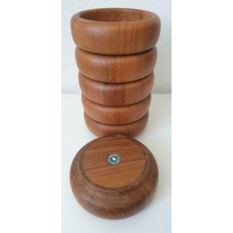 Vintage (teak)houten schaaltjes DIGSMED DESIGN denmark