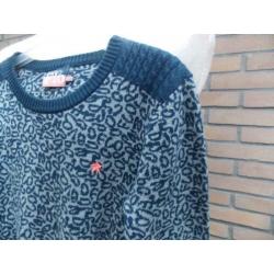 Dress like flo jukje blauw panterprint nieuwstaat mt 152