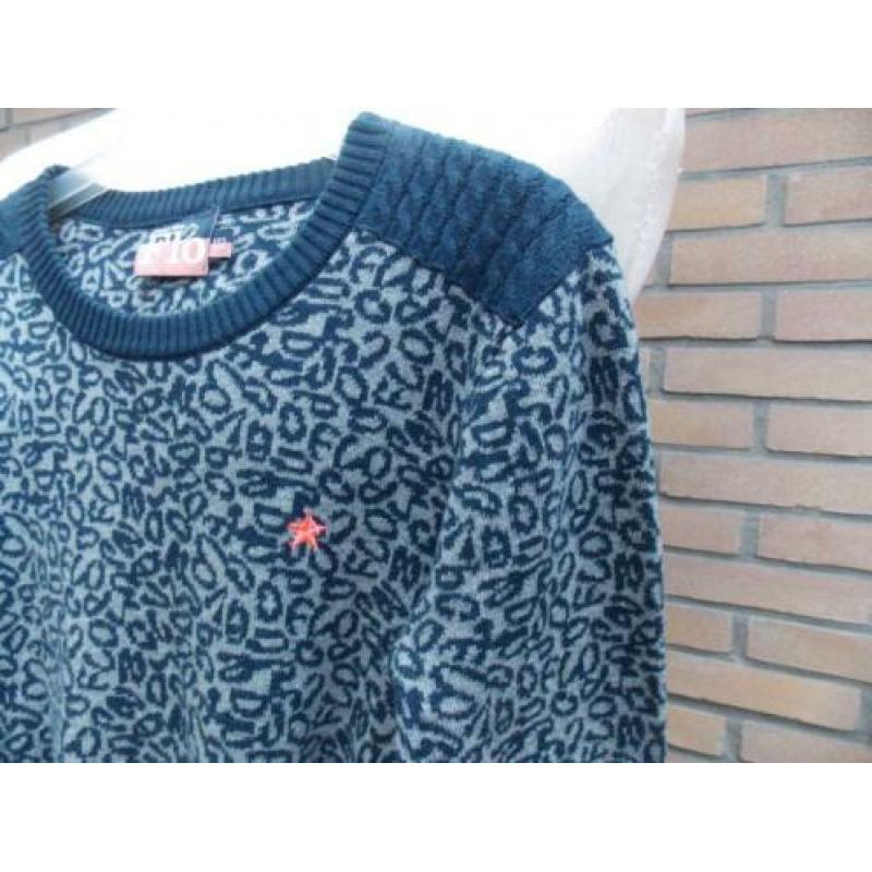 Dress like flo jukje blauw panterprint nieuwstaat mt 152