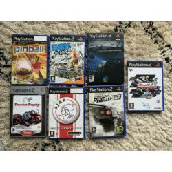 Playstation 2 met 2 controllers en 7 games