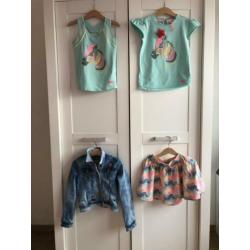 Kidzart rokje met bijpassende shirts/jack alles voor €30