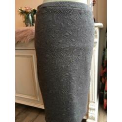 Esqualo College Style mooie rok stretch grijs maat 40