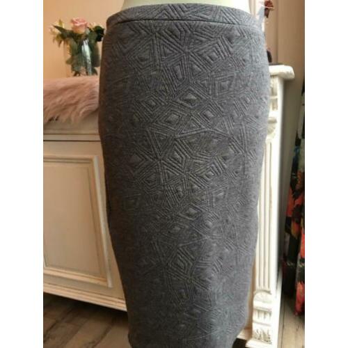Esqualo College Style mooie rok stretch grijs maat 40