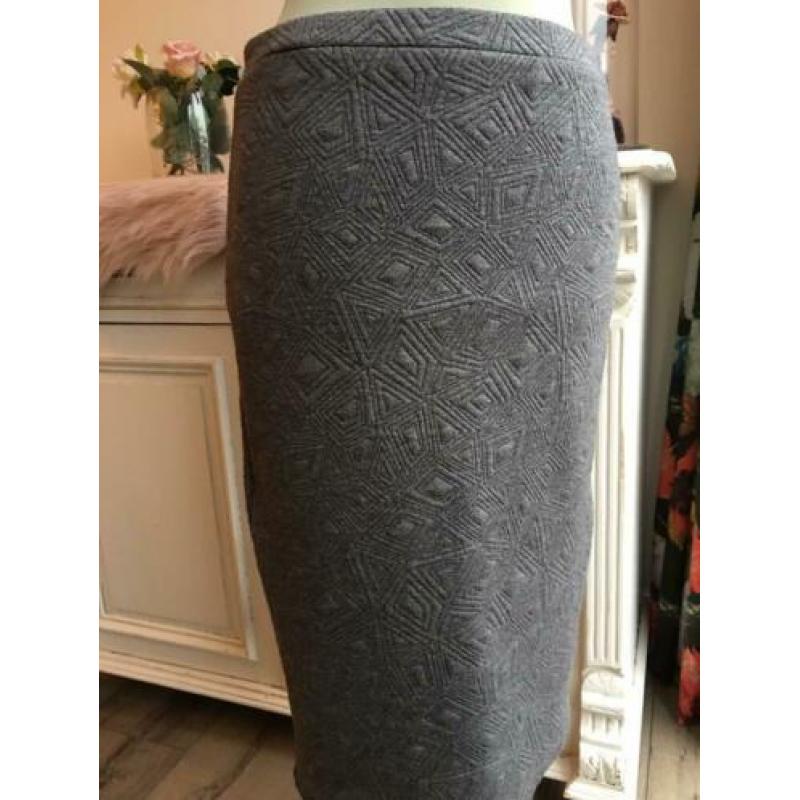 Esqualo College Style mooie rok stretch grijs maat 40