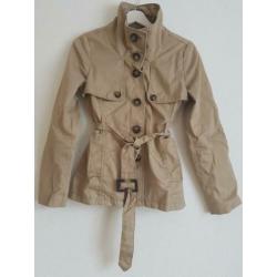 Jasje trenchcoat beige camel H&M XS 34