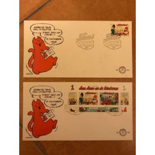 Jan Jans en de kinderen - 2x eerstedag envelop / postzegels