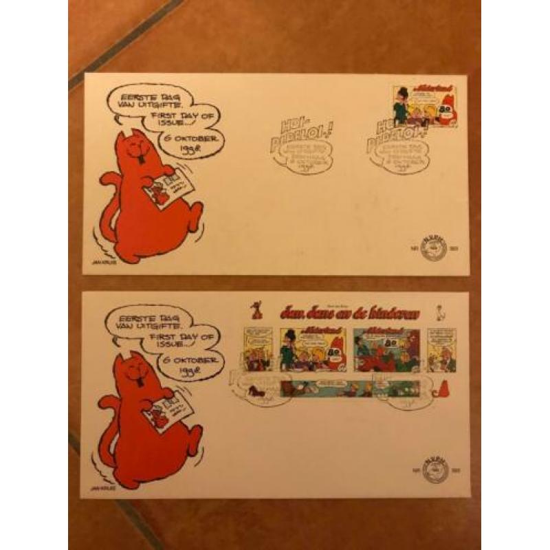 Jan Jans en de kinderen - 2x eerstedag envelop / postzegels