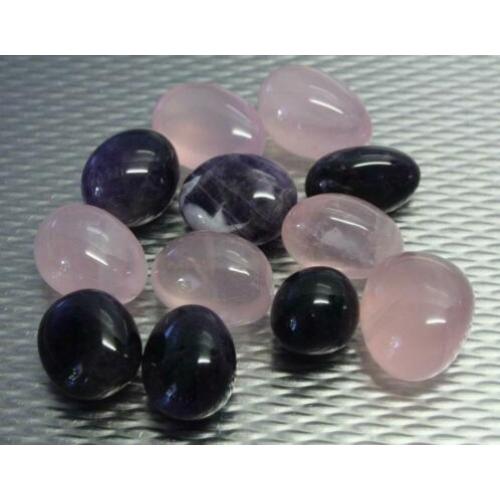 Subliem Getrommeld STER ROZENKWARTS 6x en AMETHYST 6x