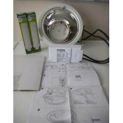Partij 12 x newlec plc 2 x 26 watt hf inbouwspot downlighter