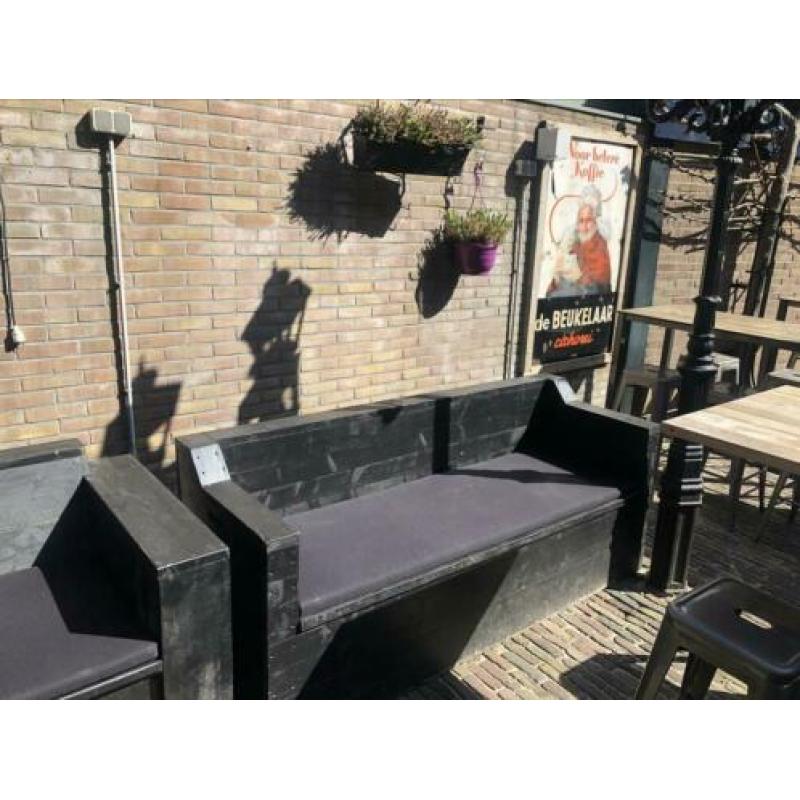 Lounge set 4 banken (incl. Nieuwe allweather kussens)