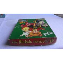 Oude Pin-Kwin houten puzzle Beer-Konijn-Kuiken/jaren ‘50/60
