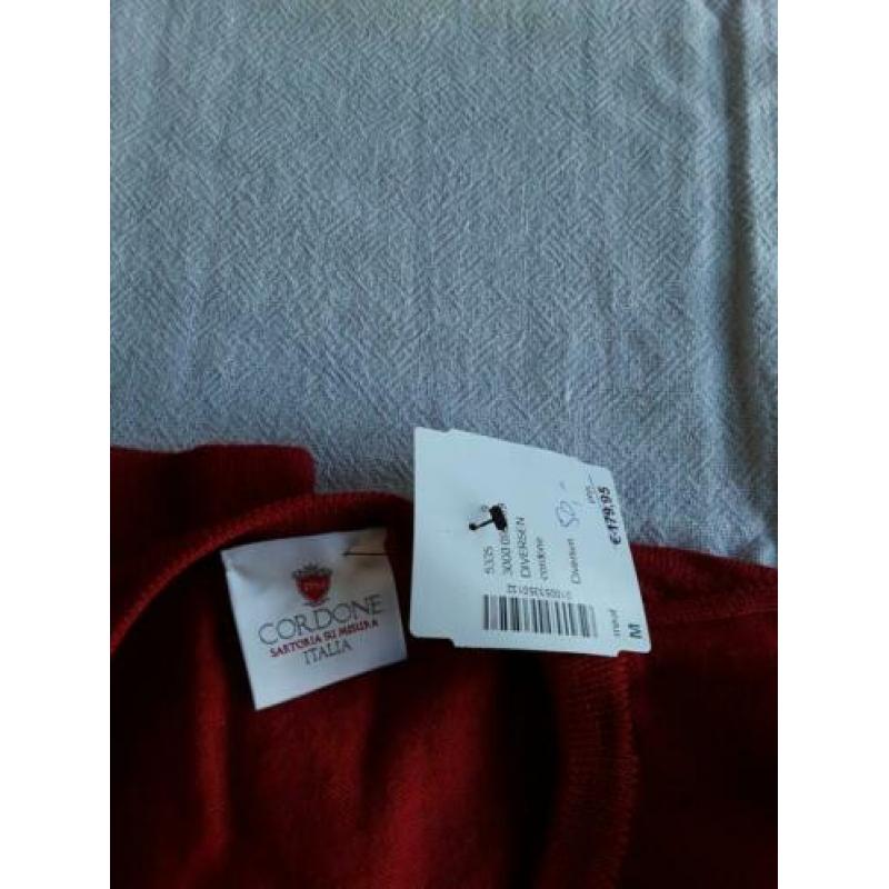 Cordone nieuw met label made in Italy mt M rood Merino wol