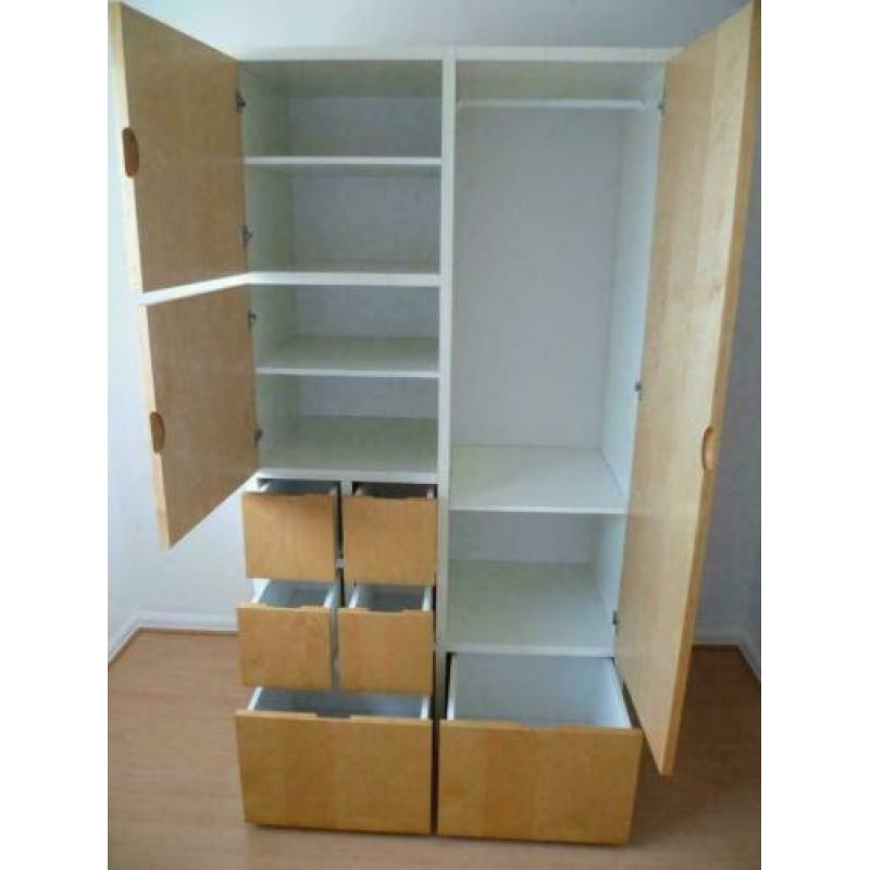 kledingkast garderobe White Wash kleur veel hang opberg ruim