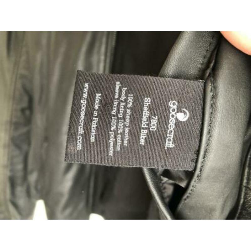 Goosecraft Sheffield leren biker jack / jas maat XL