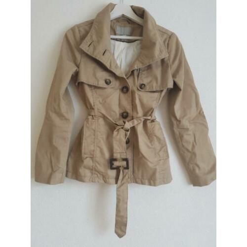 Jasje trenchcoat beige camel H&M XS 34