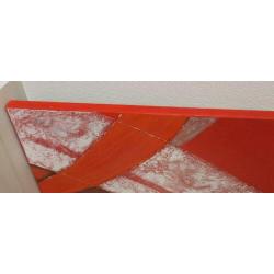 Schilderij canvas rood abstract maat 100X100 cm