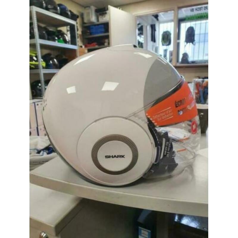 Shark nano jethelm. Wit, nieuw maat M OUTLET