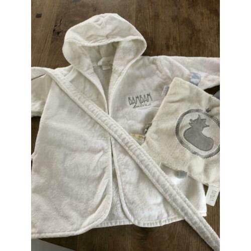 Bambam baby bad jas, maat 62/68 incl knuffeldoek