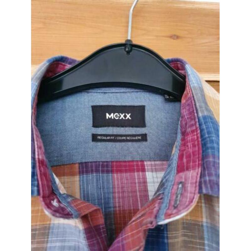 Mooie geruiten herenblouse van Mexx, maat S