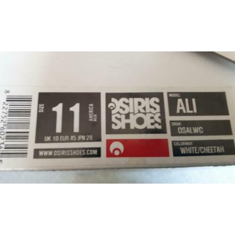 NIeuW! Witte Osiris sneakers met luipaardprint 45