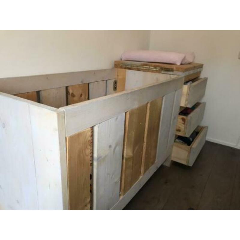 Steigerhout Ledikant / commode / kast