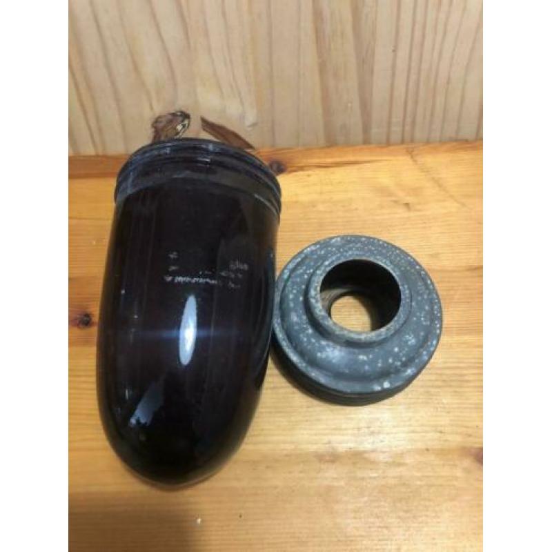 Oude antieke doka lamp glas