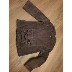 Velours blazer in taupe/grijs SD Chic maat 92