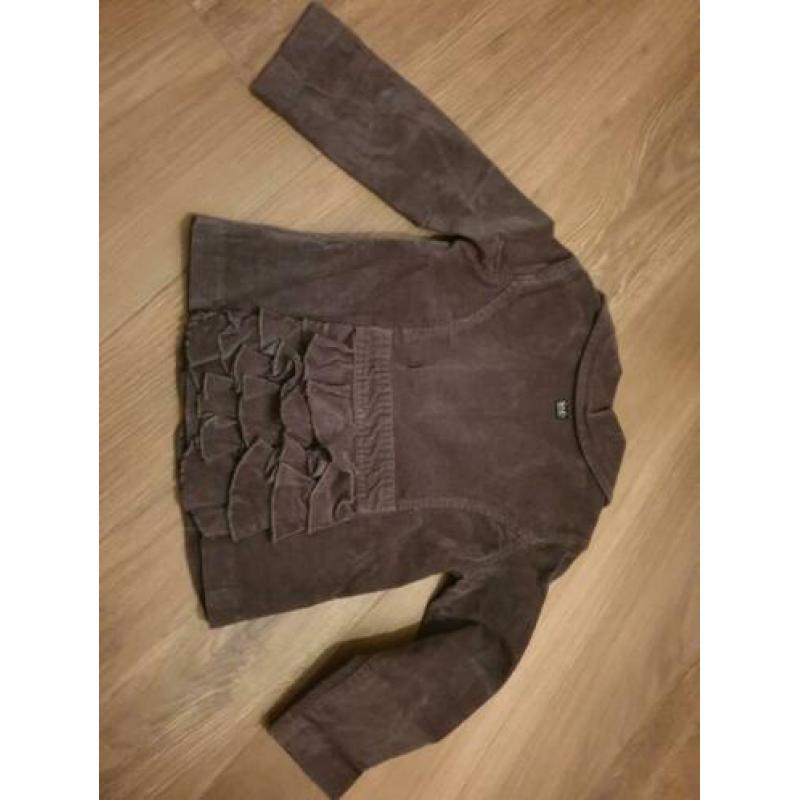 Velours blazer in taupe/grijs SD Chic maat 92