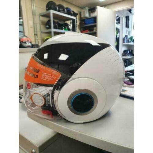 Shark nano jethelm. Wit, nieuw maat M OUTLET
