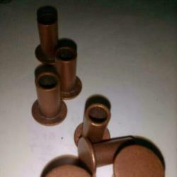 25 ST ROOD KOPEREN ( GEHARDE ) HOLLE KLINKNAGELS, o.a 4x8 mm