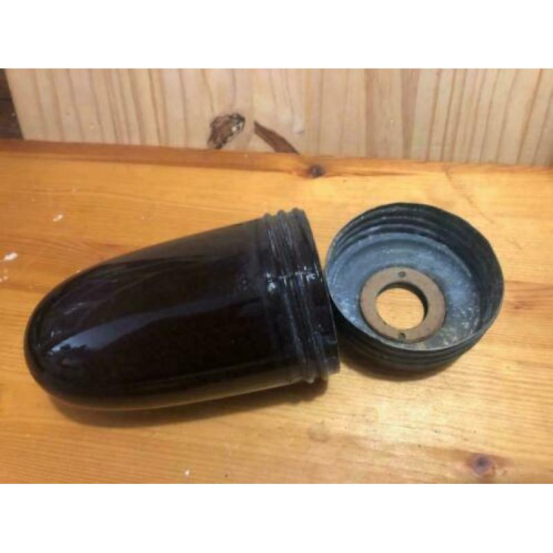 Oude antieke doka lamp glas