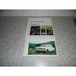 Uitvouw Folder : Fiat 500/850/Dino/125/124 (jaren 60)