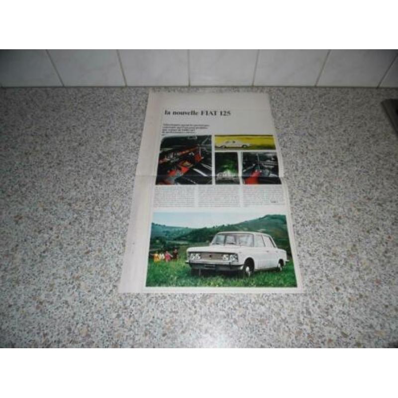 Uitvouw Folder : Fiat 500/850/Dino/125/124 (jaren 60)