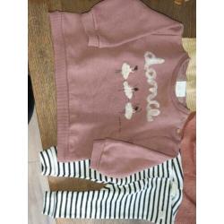 Zara pakketje 62/68 meisje legging trui t-shirt vest