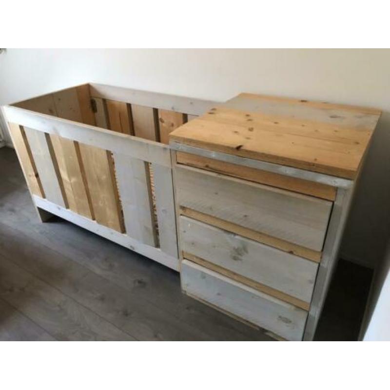 Steigerhout Ledikant / commode / kast