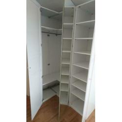 Ikea pax kledingkast met hoekelement en spiegeldeur