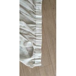 Mooie vitrage met loodveter 3x105 cm breed 236 cm hoog