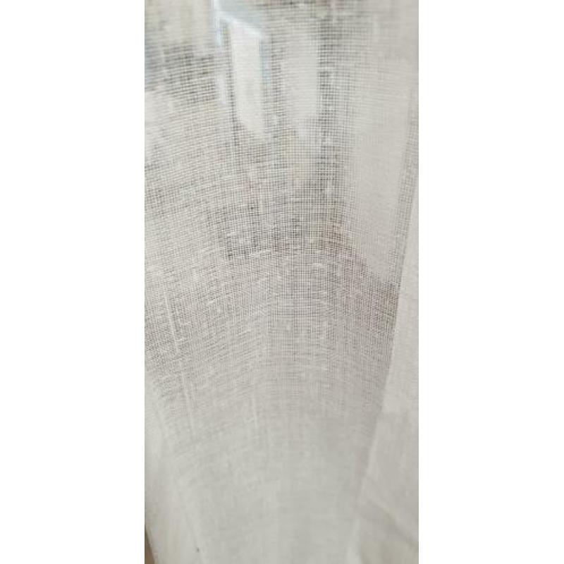 Mooie vitrage met loodveter 3x105 cm breed 236 cm hoog