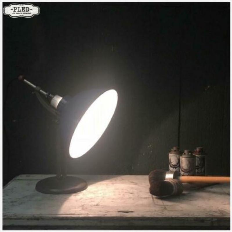 Oude werkplaatslamp Lamp Tafellamp Bureaulamp