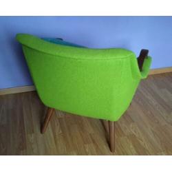 vintage teak fauteuil set jaren 60 nieuw gestoffeerd