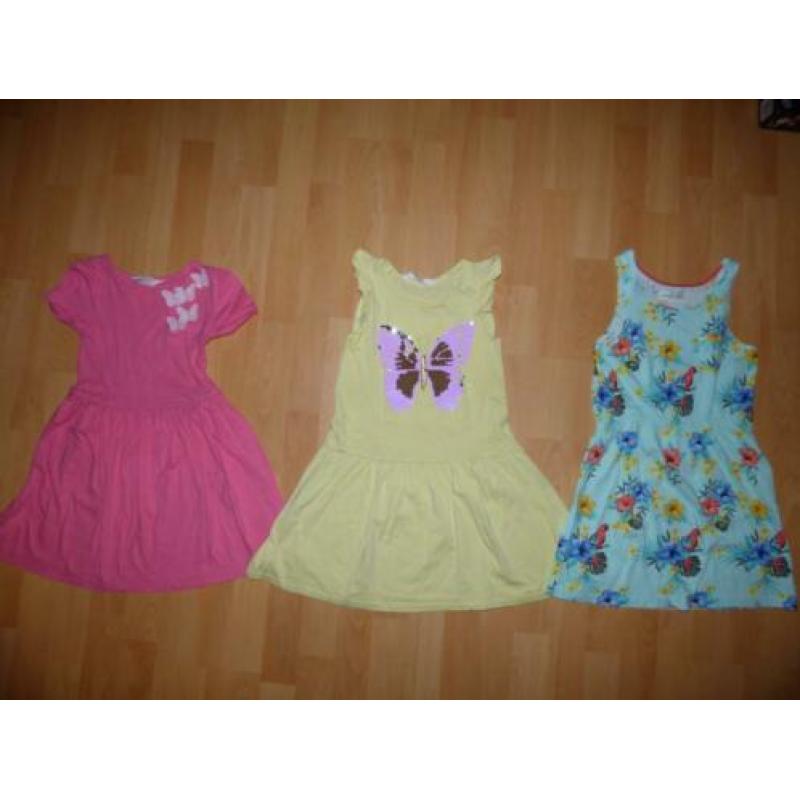 3 Heerlijke zomerjurkjes van H&M, maat 122/128 NIEUWSTAAT!